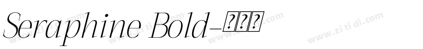 Seraphine Bold字体转换